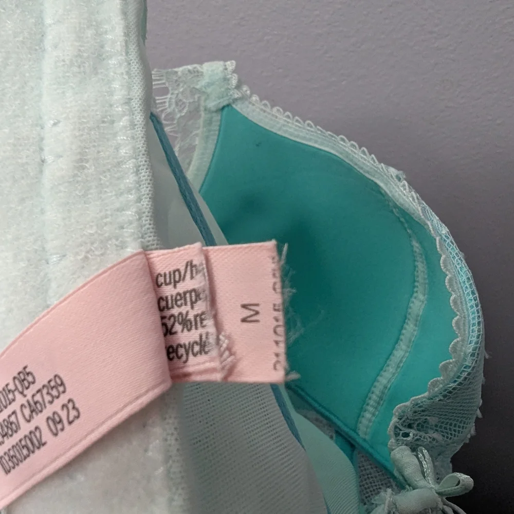 Teal Lace Bustier Corset Top, Size M | Underwire, Sheer Mesh, Y2K‎